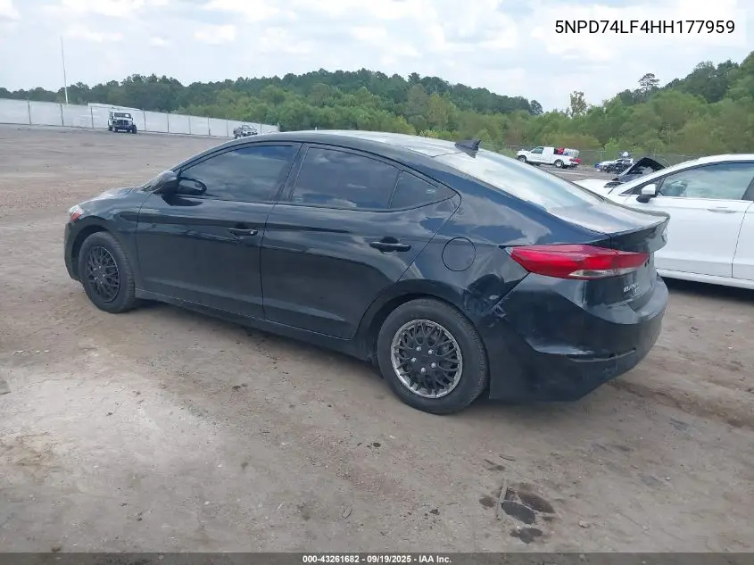 5NPD74LF4HH177959 2017 Hyundai Elantra Se