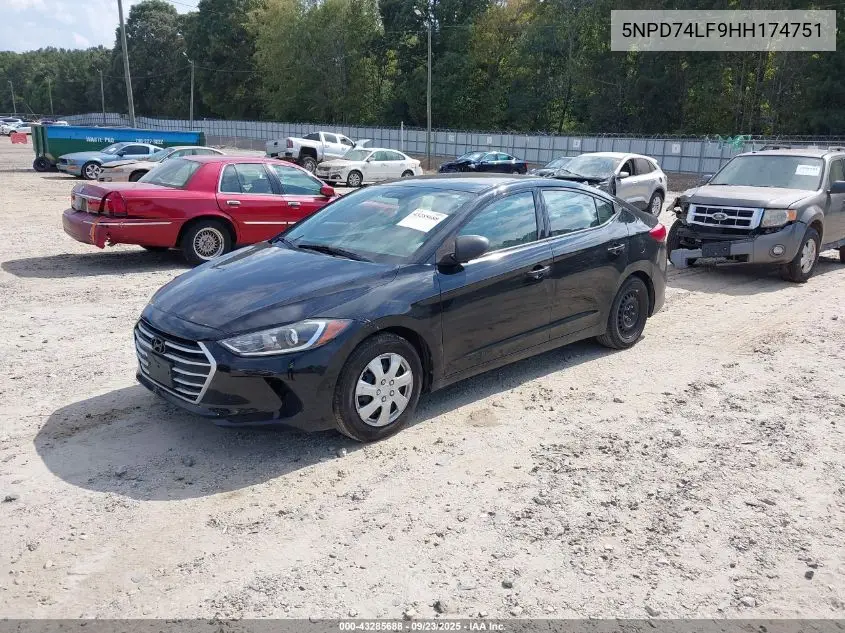5NPD74LF9HH174751 2017 Hyundai Elantra Se