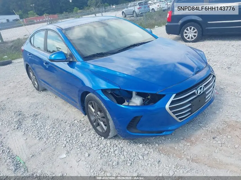 5NPD84LF6HH143776 2017 Hyundai Elantra Se