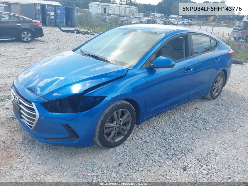 5NPD84LF6HH143776 2017 Hyundai Elantra Se