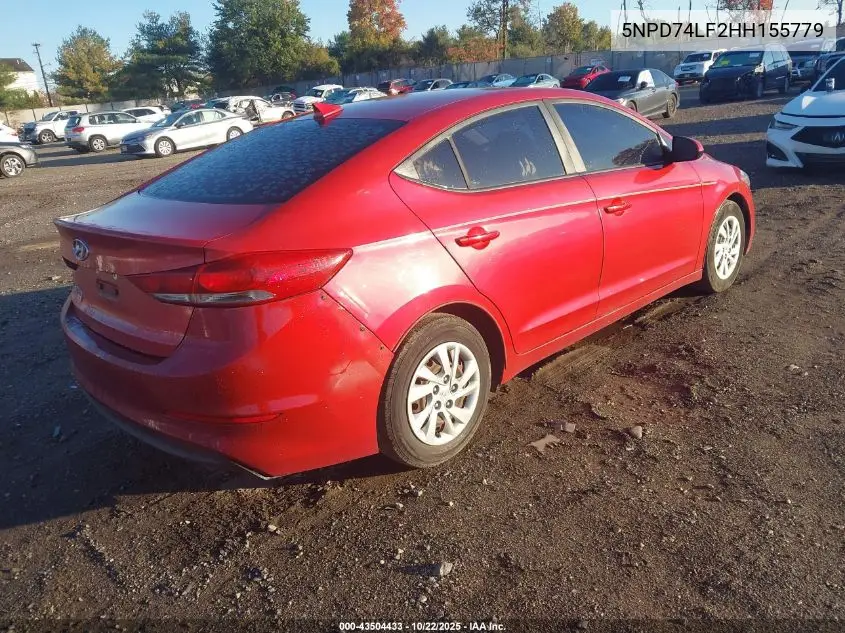 5NPD74LF2HH155779 2017 Hyundai Elantra Se