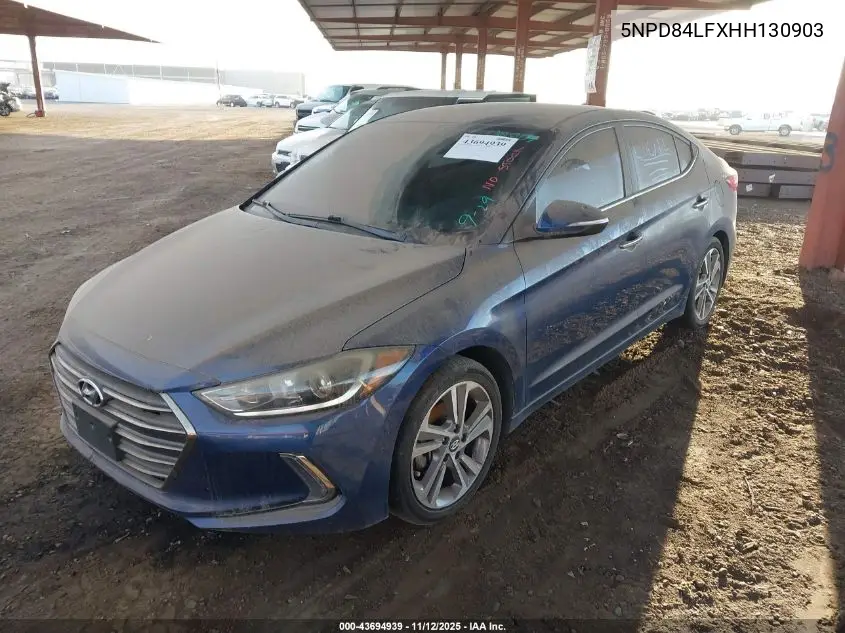 5NPD84LFXHH130903 2017 Hyundai Elantra Limited