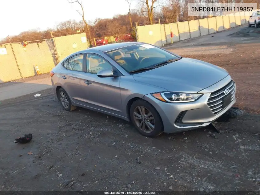 5NPD84LF7HH119857 2017 Hyundai Elantra Se