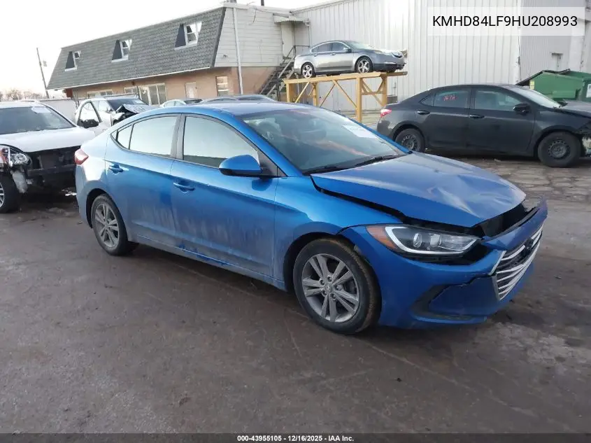 KMHD84LF9HU208993 2017 Hyundai Elantra Se