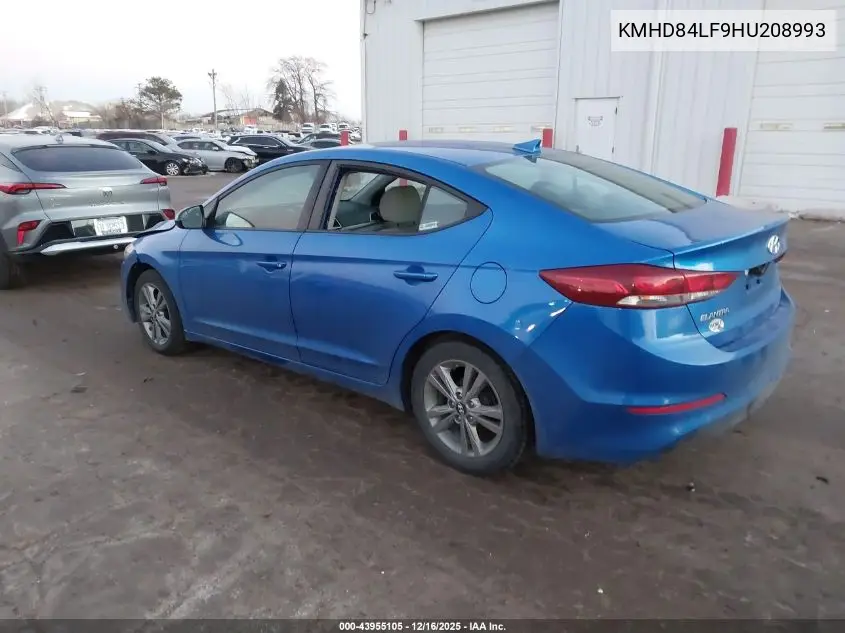 KMHD84LF9HU208993 2017 Hyundai Elantra Se