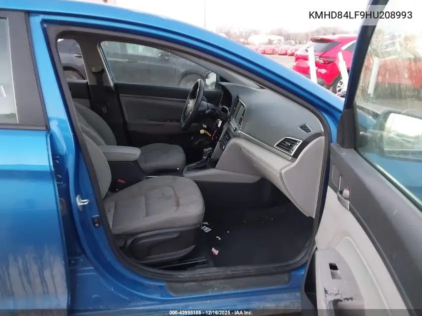 KMHD84LF9HU208993 2017 Hyundai Elantra Se