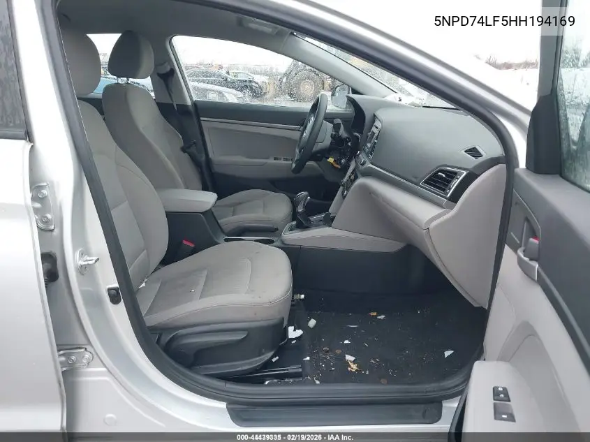 5NPD74LF5HH194169 2017 Hyundai Elantra Se