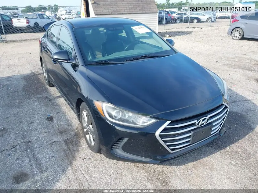 2017 Hyundai Elantra Se VIN: 5NPD84LF3HH051010 Lot: 45322994