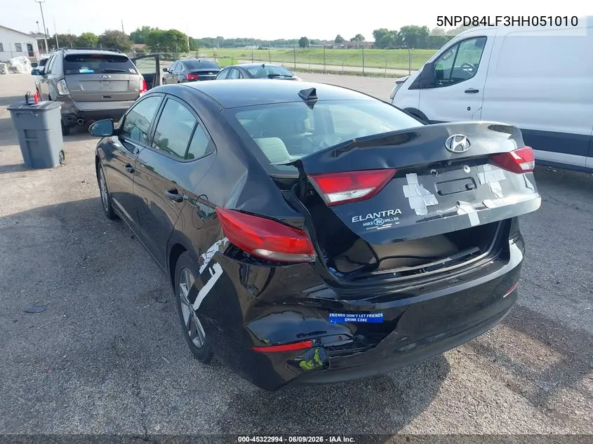 2017 Hyundai Elantra Se VIN: 5NPD84LF3HH051010 Lot: 45322994