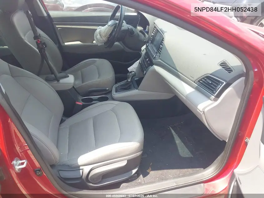 2017 Hyundai Elantra Limited VIN: 5NPD84LF2HH052438 Lot: 45568693