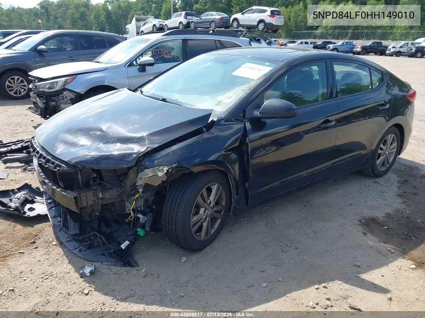 2017 Hyundai Elantra Value Edition VIN: 5NPD84LF0HH149010 Lot: 45586517
