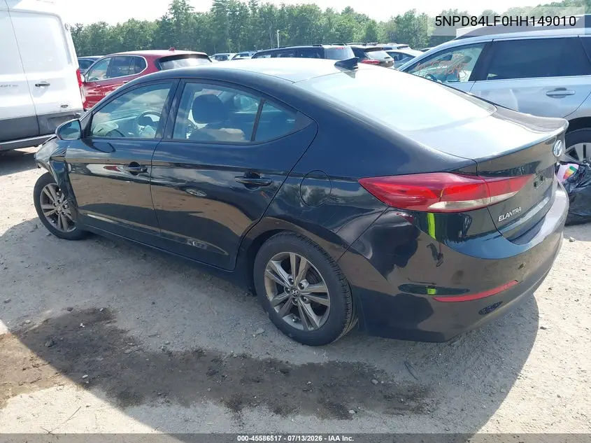 2017 Hyundai Elantra Value Edition VIN: 5NPD84LF0HH149010 Lot: 45586517