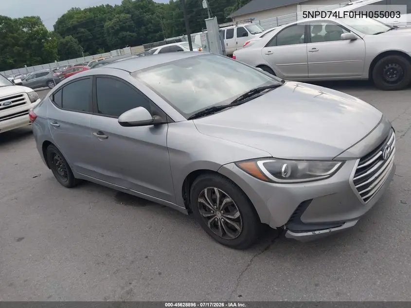2017 Hyundai Elantra Se VIN: 5NPD74LF0HH055003 Lot: 45628896