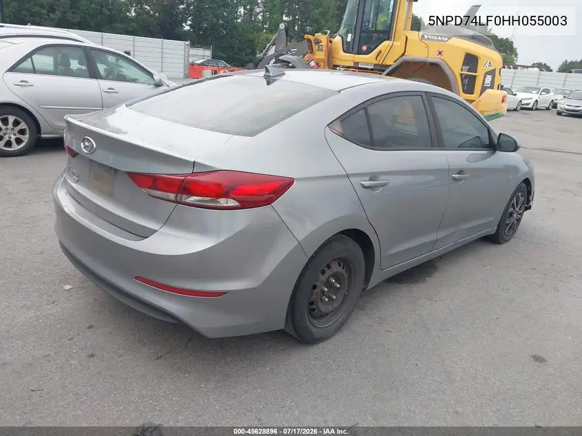 2017 Hyundai Elantra Se VIN: 5NPD74LF0HH055003 Lot: 45628896
