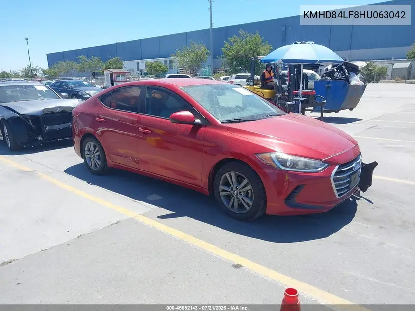 2017 Hyundai Elantra Se VIN: KMHD84LF8HU063042 Lot: 45652143