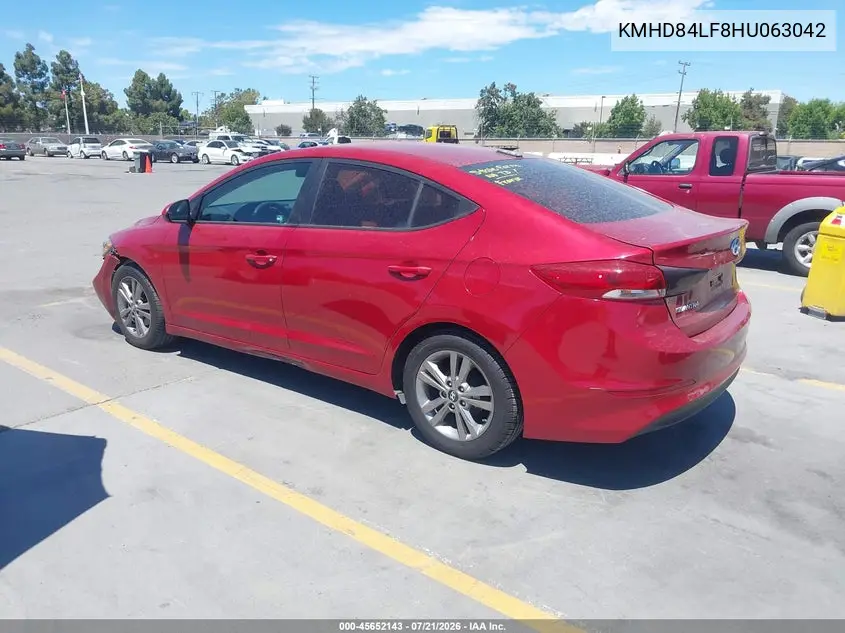 2017 Hyundai Elantra Se VIN: KMHD84LF8HU063042 Lot: 45652143