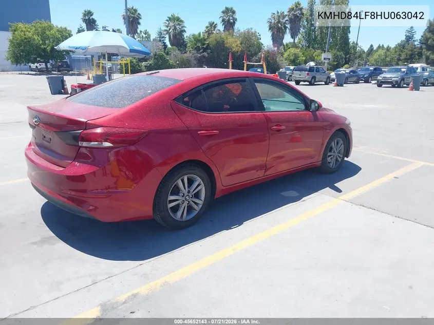 2017 Hyundai Elantra Se VIN: KMHD84LF8HU063042 Lot: 45652143
