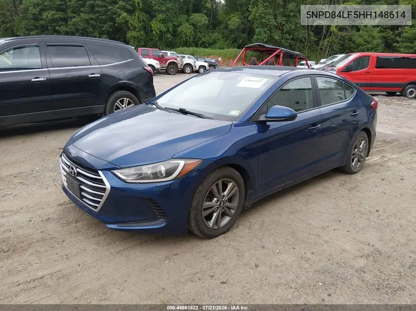2017 Hyundai Elantra Se VIN: 5NPD84LF5HH148614 Lot: 45661822