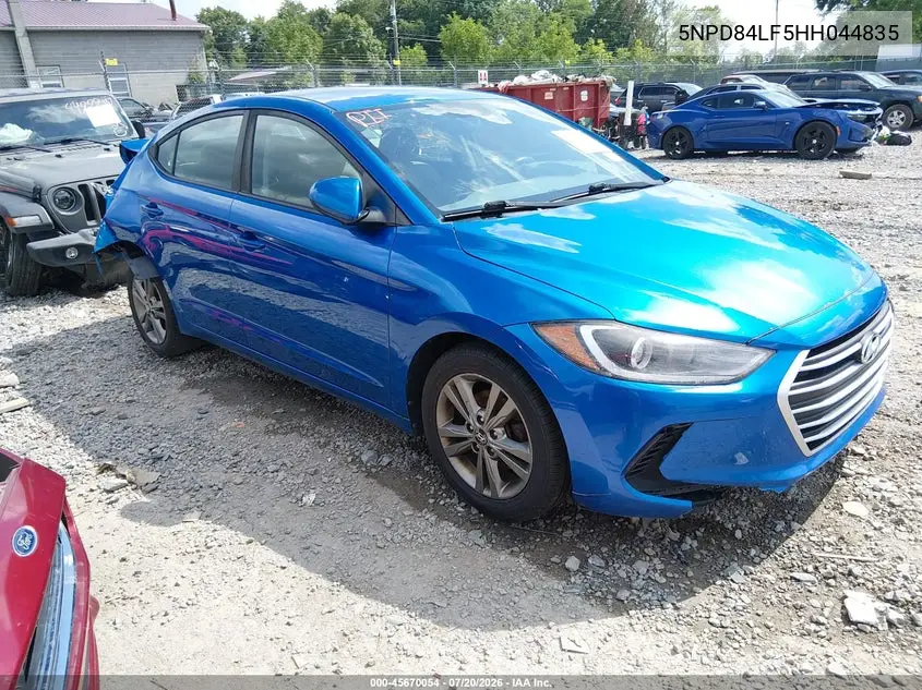 2017 Hyundai Elantra Se VIN: 5NPD84LF5HH044835 Lot: 45670054