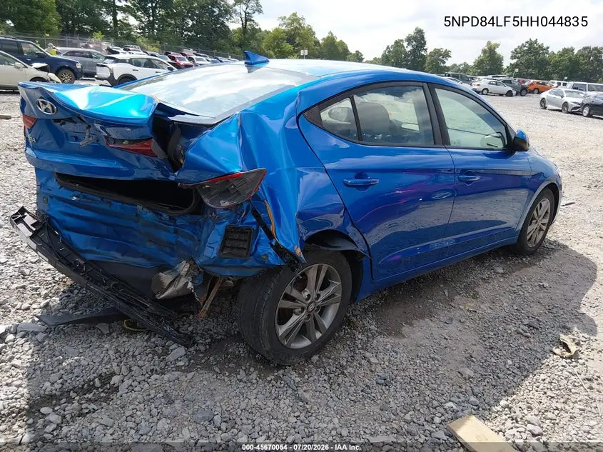 2017 Hyundai Elantra Se VIN: 5NPD84LF5HH044835 Lot: 45670054