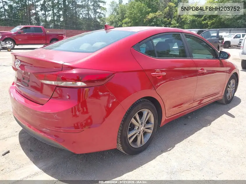 2017 Hyundai Elantra Value Edition VIN: 5NPD84LF8HH203752 Lot: 45682434