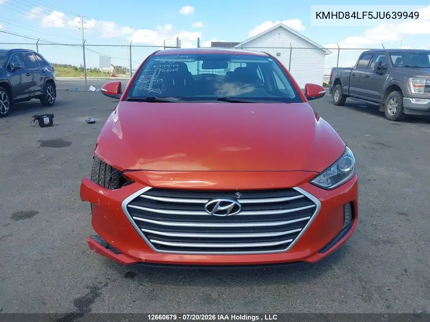 2018 Hyundai Elantra Gl VIN: KMHD84LF5JU639949 Lot: 12660679