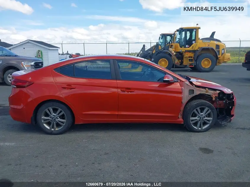 2018 Hyundai Elantra Gl VIN: KMHD84LF5JU639949 Lot: 12660679