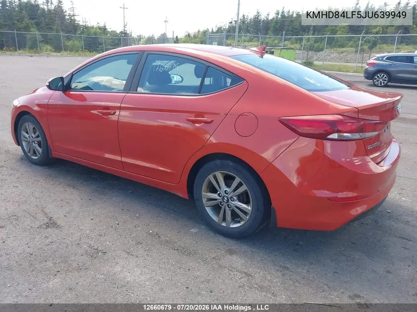2018 Hyundai Elantra Gl VIN: KMHD84LF5JU639949 Lot: 12660679