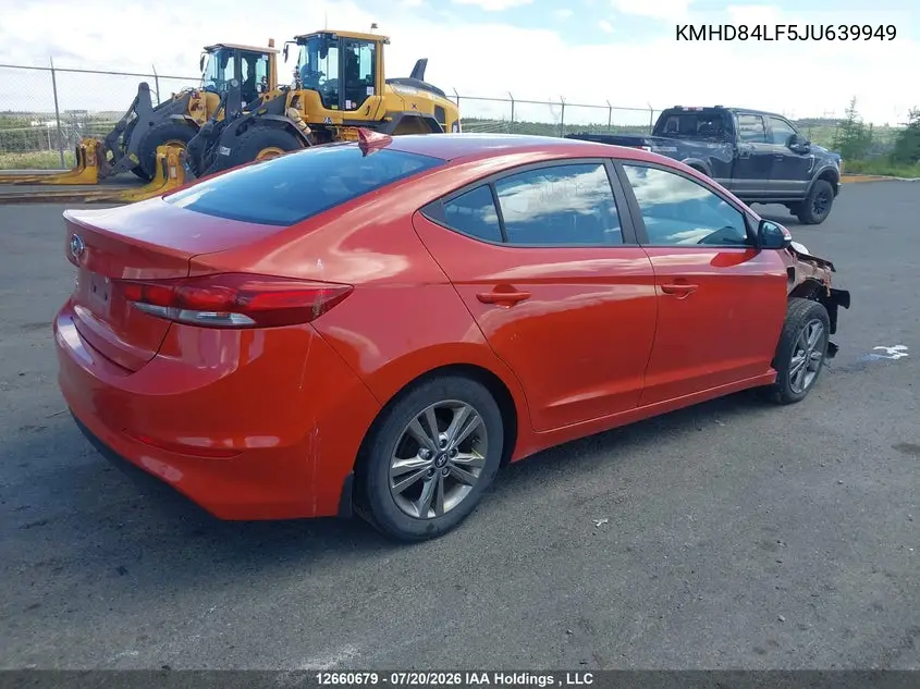 2018 Hyundai Elantra Gl VIN: KMHD84LF5JU639949 Lot: 12660679