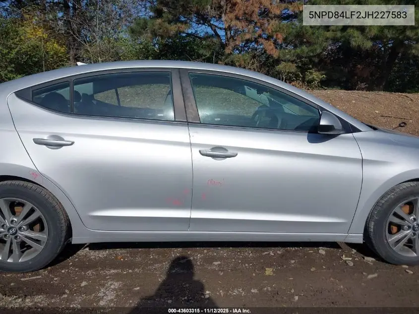 5NPD84LF2JH227583 2018 Hyundai Elantra Sel