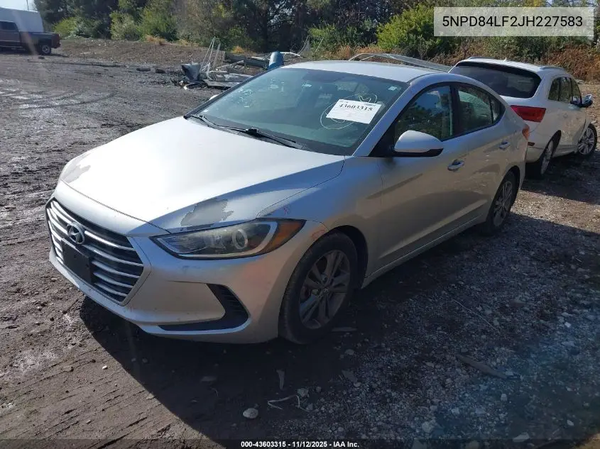 5NPD84LF2JH227583 2018 Hyundai Elantra Sel