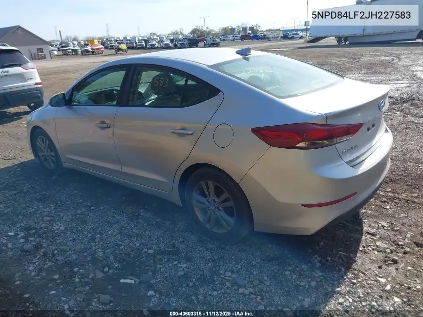 5NPD84LF2JH227583 2018 Hyundai Elantra Sel