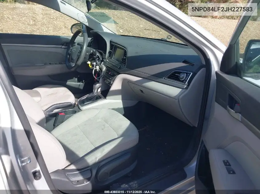 5NPD84LF2JH227583 2018 Hyundai Elantra Sel