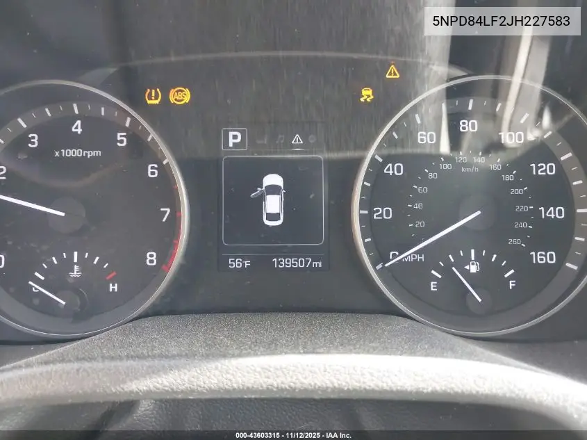 5NPD84LF2JH227583 2018 Hyundai Elantra Sel