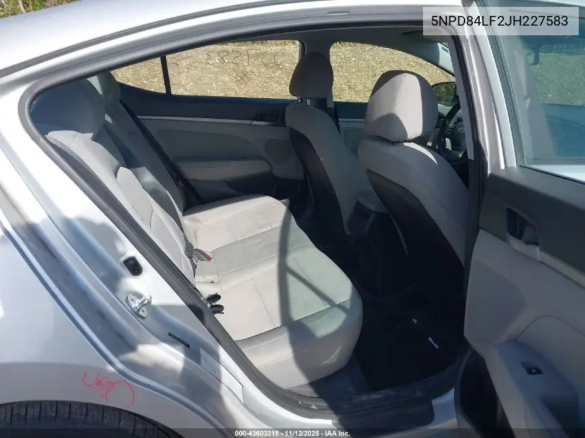 5NPD84LF2JH227583 2018 Hyundai Elantra Sel