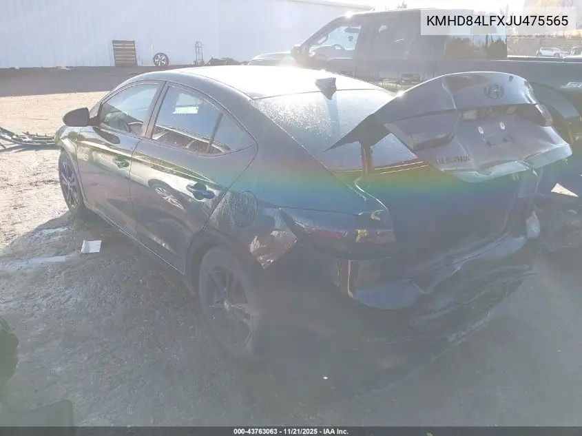 KMHD84LFXJU475565 2018 Hyundai Elantra Value Edition