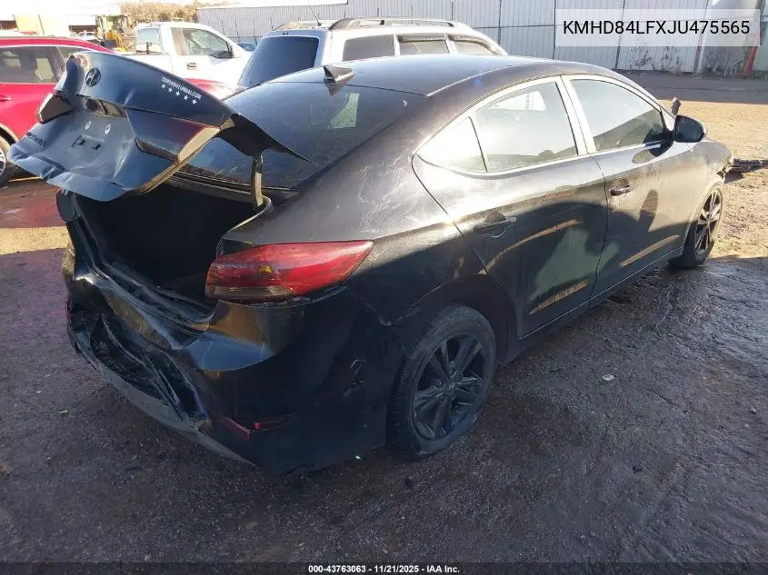 KMHD84LFXJU475565 2018 Hyundai Elantra Value Edition