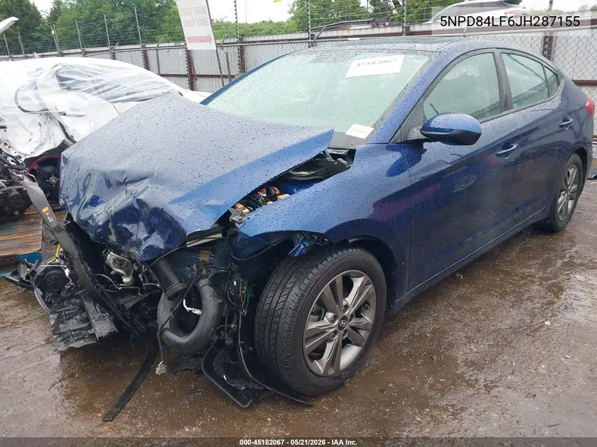 2018 Hyundai Elantra Value Edition VIN: 5NPD84LF6JH287155 Lot: 45182067