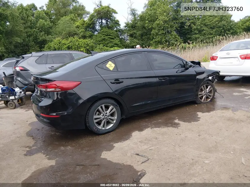 2018 Hyundai Elantra Value Edition VIN: 5NPD84LF7JH323760 Lot: 45319082