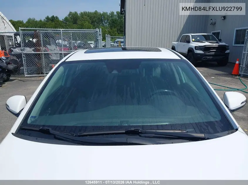 2020 Hyundai Elantra Sel/Value/Limited VIN: KMHD84LFXLU922799 Lot: 12645911