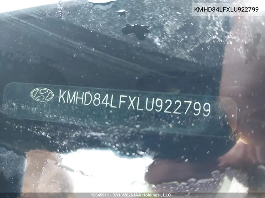 2020 Hyundai Elantra Sel/Value/Limited VIN: KMHD84LFXLU922799 Lot: 12645911