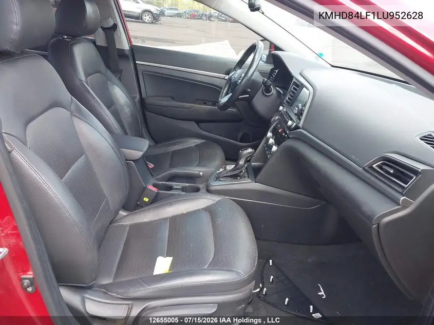 2020 Hyundai Elantra Luxury VIN: KMHD84LF1LU952628 Lot: 12655005