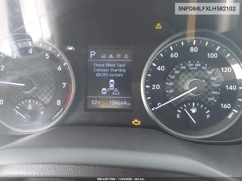 5NPD84LFXLH582102 2020 Hyundai Elantra Sel