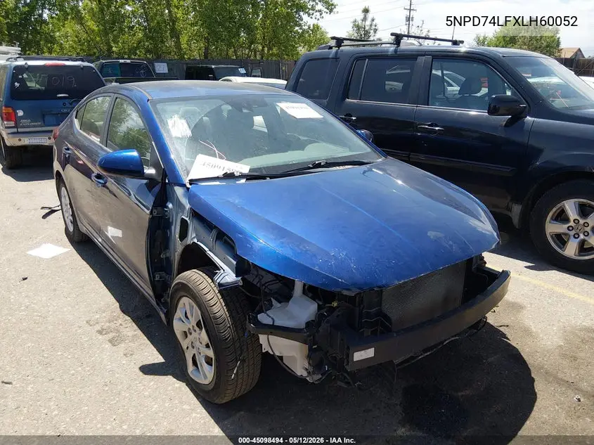 5NPD74LFXLH600522 2020 Hyundai Elantra Se