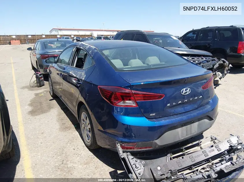 5NPD74LFXLH600522 2020 Hyundai Elantra Se