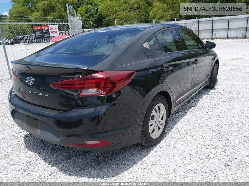 2020 Hyundai Elantra Se VIN: 5NPD74LF3LH520656 Lot: 45323002