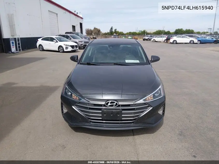 2020 Hyundai Elantra Se VIN: 5NPD74LF4LH615940 Lot: 45387408