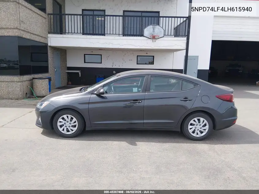 2020 Hyundai Elantra Se VIN: 5NPD74LF4LH615940 Lot: 45387408