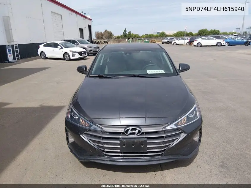 2020 Hyundai Elantra Se VIN: 5NPD74LF4LH615940 Lot: 45387408