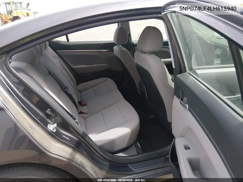 2020 Hyundai Elantra Se VIN: 5NPD74LF4LH615940 Lot: 45387408